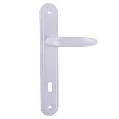 Ordinary door handle 90mm, Mirela 2 white, 2 pcs.