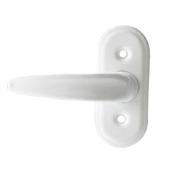 L-shaped window handle olive white Mirella 2