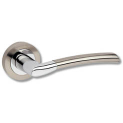 Secret door handle with rosette φ50mm, model 116 chrome satin/nickel, 2 pcs.