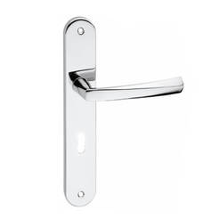 Ordinary door handle 70mm, shield 225 x 35mm, model 199 satin/chrome