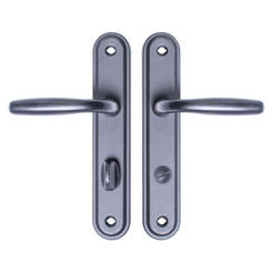 Service door handle 70mm, black Deka, 2 pcs.