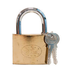 Brass padlock with secret lock 50 mm