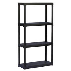 Plastic rack with 4 shelves, 60 x 30 x 133cm, 20kg per shelf