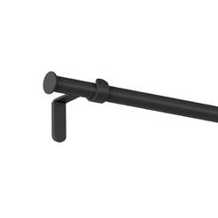 Single cornice Oslo - 160 cm, black matt