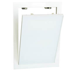 Inspection hole 200 x 300mm white frame/white glass RAL9016