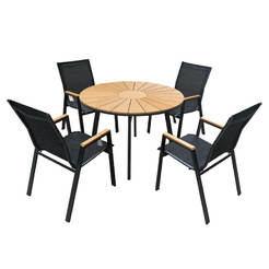 Garden dining set Kya 5 pieces metal polywood