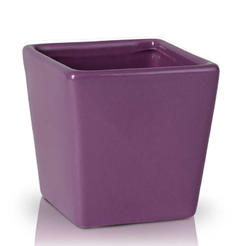 Ceramic pot - 9 x 10 cm, purple