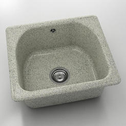 Single kitchen sink - 51 x 46 cm, granite, Milki Way