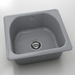 Single kitchen sink 51 x 46 cm, granite, City Gray