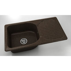 Kitchen sink with left / right top 90 x 49 cm, granite, Brownie