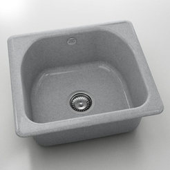 Single kitchen sink 51 x 46 cm, granite, Platinum