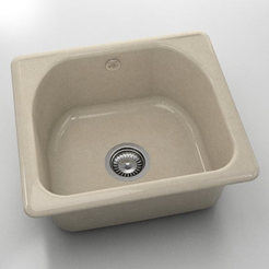 Single kitchen sink 51 x 46 cm, granite, Magnifico