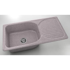 Kitchen sink with left / right top 95 x 49 cm, granite, Morning Glory