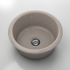 Kitchen sink F 49cm, granite, Sahara