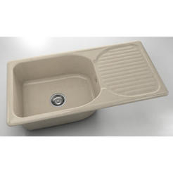 Kitchen sink with left / right top 95 x 49 cm, granite, Magnifico