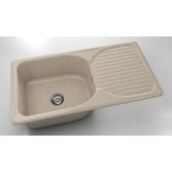 Kitchen sink with left / right top 90 x 49 cm, granite, Aspen