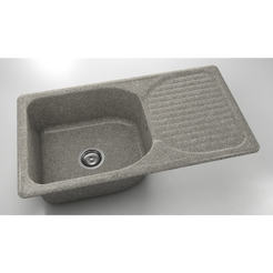 Kitchen sink with left / right top 90 x 49 cm, granite, Tweed