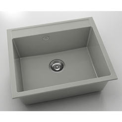 Kitchen sink 51 x 60 cm, polymer marble, stainless steel
