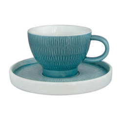 Hella Light Summer blue porcelain cup and saucer