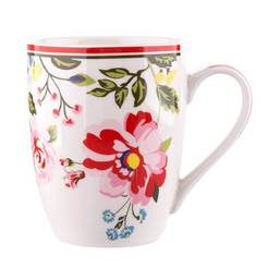 Cup for hot drinks 300ml, porcelain Primavera decor 2