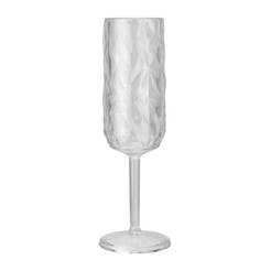 Plastic champagne glass 180ml Prisma clear