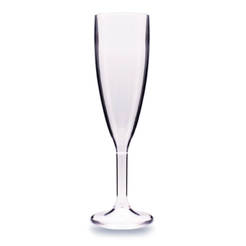 Plastic champagne glass 180ml f5.5 x 21.8cm transparent