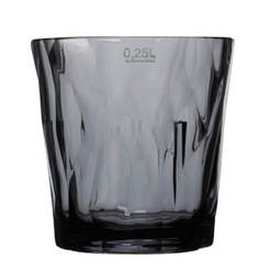 Plastic cup low 250ml Diamont fume