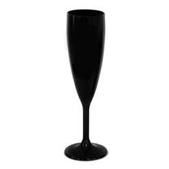 Plastic champagne glass 180ml ф5.5 x 21.8cm Premium black