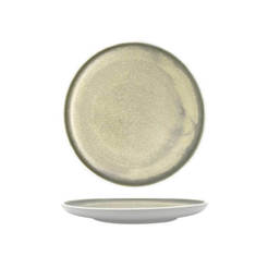 Shallow dining dish porcelain 30 cm, gray-green Ivy White