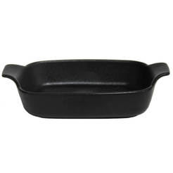 Ceramic rectangular tray 20 x 13.5 x 5.5cm black