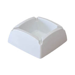 White ashtray square 9.5 x 9.5 cm, melamine