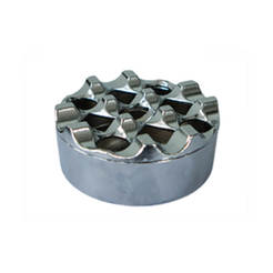 Windproof ashtray round chrome