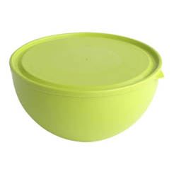 Round bowl with lid 4l PVC mix colors Plasto