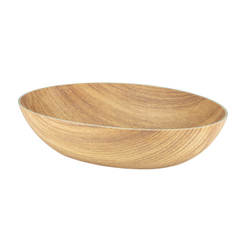 Oval bowl 24.5 x 35.5 x 8.5cm 3.4l melamine in wood pattern Willow buffet