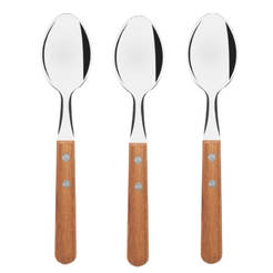 Dynamic spoon - 3 pcs., With wooden handle