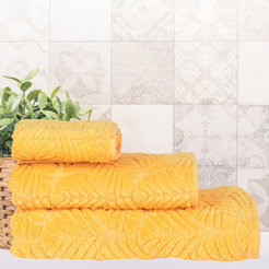 Bath towel 30 x 50 cm, 500 g/sq.m, 100% microcotton Suite yellow
