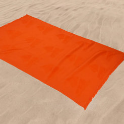 Хавлиена кърпа плажна 100 х 170см, 100% памук 360гр/м2 Лодки оранжева