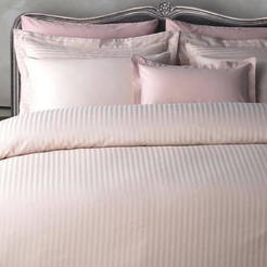 Bedding set 5 pieces cotton satin 100% cotton-satin striped pink