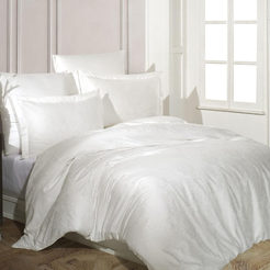 Luxury bedding set 6 pieces satin-jacquard Destina cream