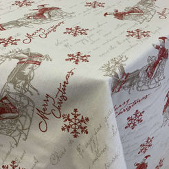 Christmas tablecloth 140 x 220cm Trineo rojo