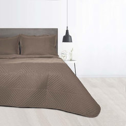 Bedspread for bedroom 160x220cm 80g/sq.m cotton mocha Queen