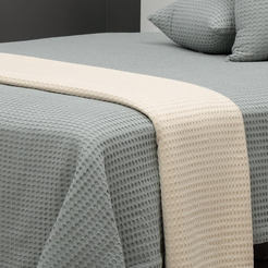 Bedroom mattress 220x240cm 100% cotton gray miliange Wafel