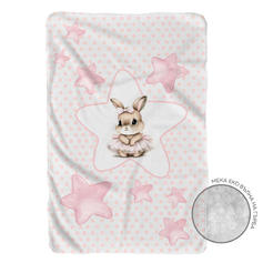 Children's blanket Sherpa 100 x 150 cm, with insert and ribbon bunny