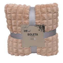 Blanket Boleta 150x200cm embossed beige 100% polyester