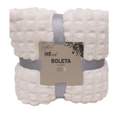 Blanket Boleta 150x200cm embossed ecru 100% polyester