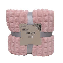 Blanket Boleta 200x220cm embossed pink 100% polyester