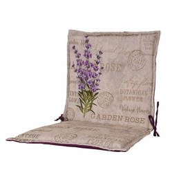 Chair cushion with backrest 92 x 50 cm, Lavender
