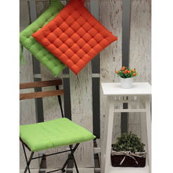 Подушка на стул 40 x 40 см, 100% хлопок, зеленый цвет