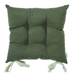 Подушка на стул 43x43 см однотонная пастельно-зеленая