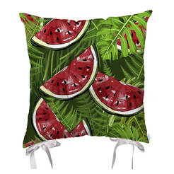 Chair cushion 43 x 43cm watermelon slices dark green